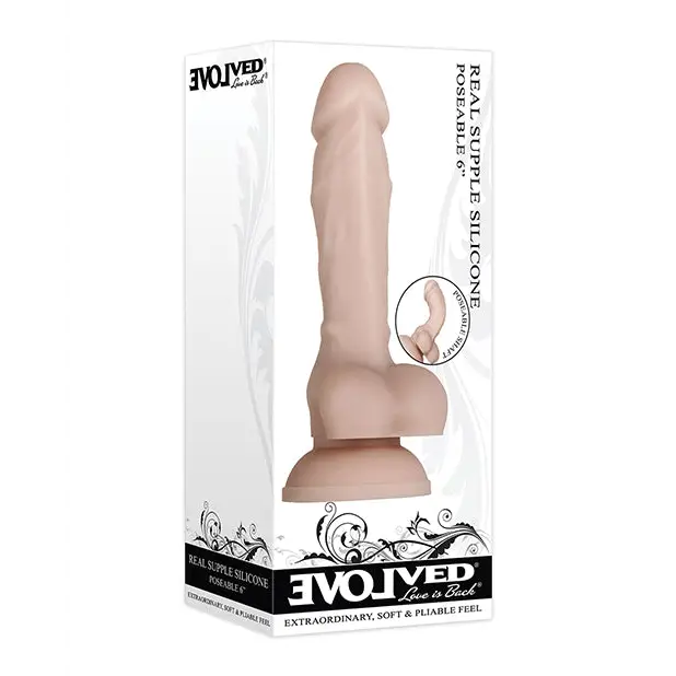 Evolved Real Supple Silicone Poseable 6” - Dongs & Dildos