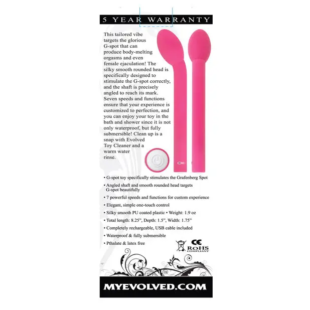 Evolved Rechargeable Power G - Pink - Vibrators