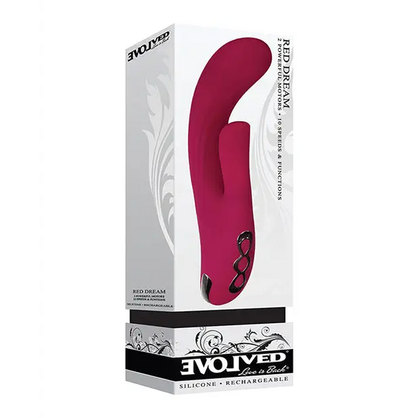 Evolved Red Dream Dual Stim - Burgundy - Vibrators