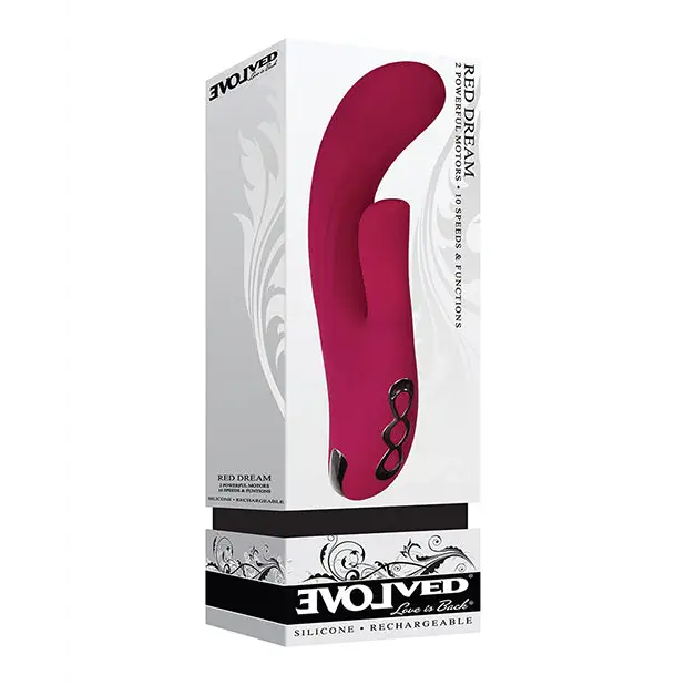Evolved Red Dream Dual Stim - Burgundy - Vibrators