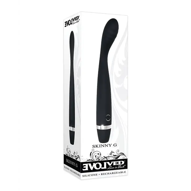 Evolved Skinny G Silicone G Spot Vibrator - Black - Vibrators