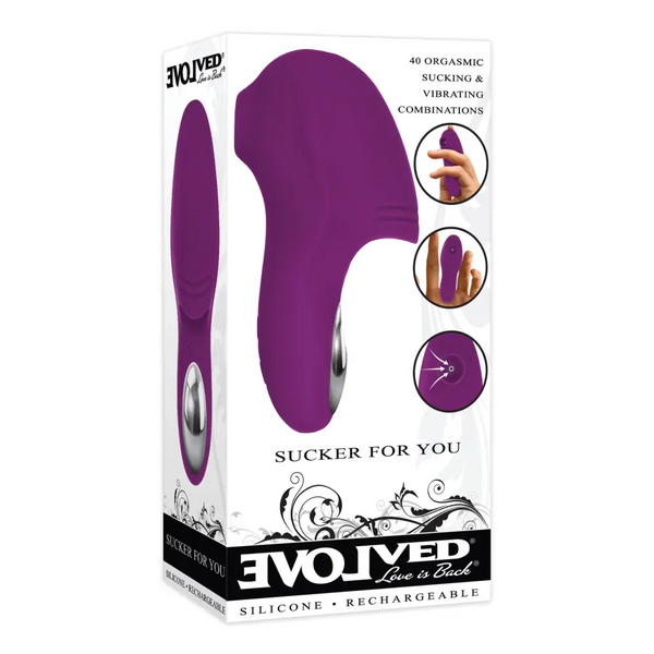 Evolved Sucker For You Finger Vibe - Purple - Stimulators
