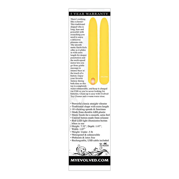Evolved Sunny Sensations - Yellow - Vibrators
