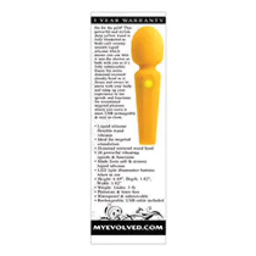 Evolved Sunshine Flexible Wand Vibrator - Yellow - Massage Products