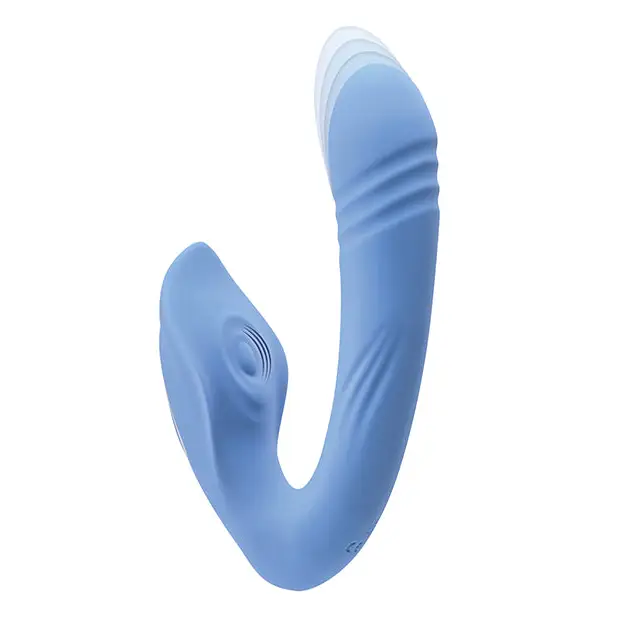 Evolved Tap & Thrust Dual Vibe - Blue - Stimulators