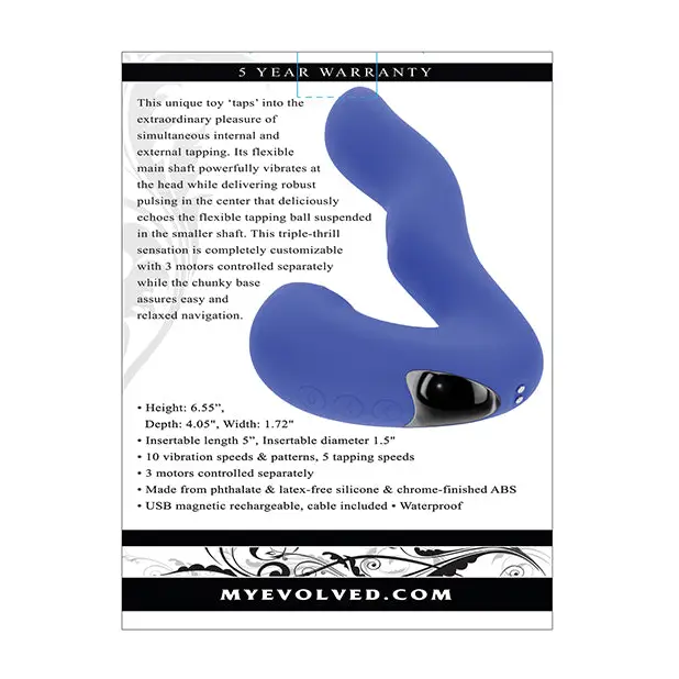 Evolved Tappity Tap Vibrator - Blue - Vibrators