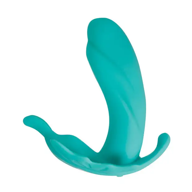 Evolved The Butterfly Effect Rechargeable Dual Stim - Teal - Vibrators