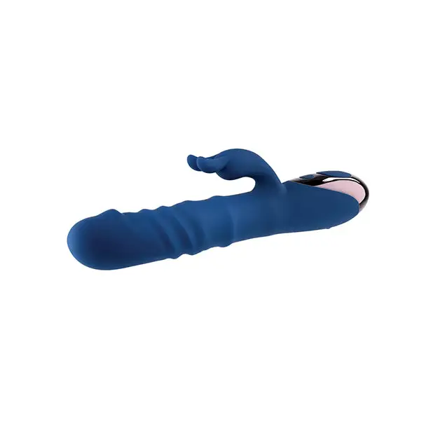 Evolved The Ringer Rechargeable Thrusting Rabbit - Blue - Vibrators