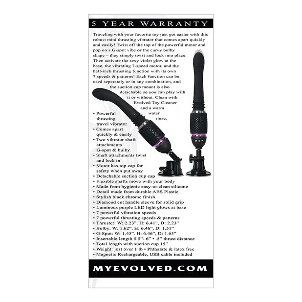 Evolved Thrust & Go Sex Machine - Black - Sex Machines