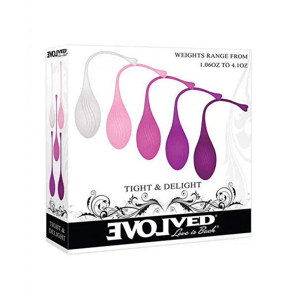 Evolved Tight & Delight 5 pc Weighted Kegel Ball Set - Assorted Colors - Sexual Enhancers