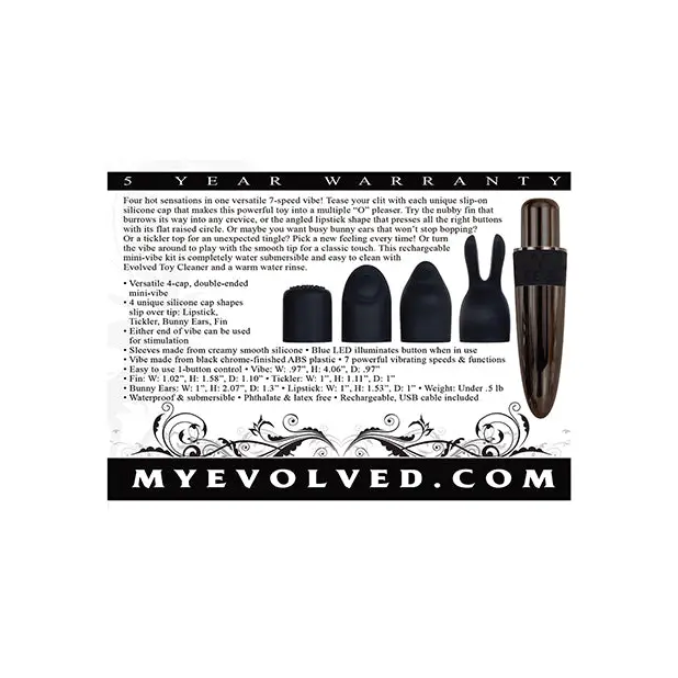 Evolved Tiny Treasures 5 Piece Silicone Kit - Stimulators