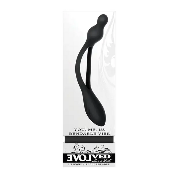 Evolved You Me Us Bendable Vibe - Black - Stimulators