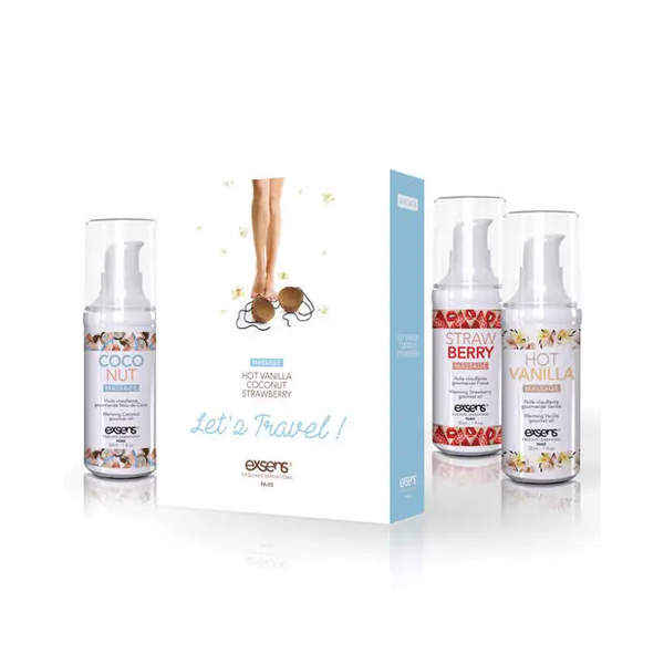 EXSENS of Paris Let’s Travel Massage Oil Set - Massage Products
