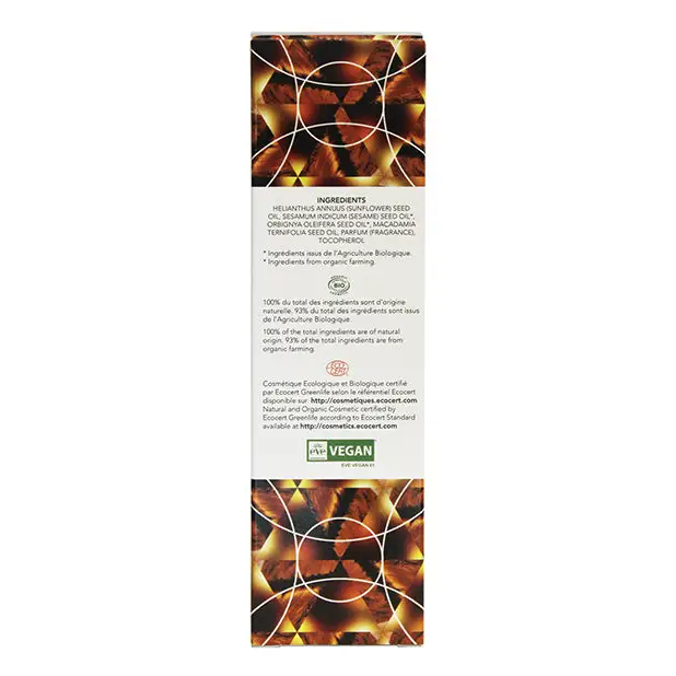 EXSENS of Paris Organic Body Oil w/Stones - Tiger Eye Macadamia 100 ml - Massage Products