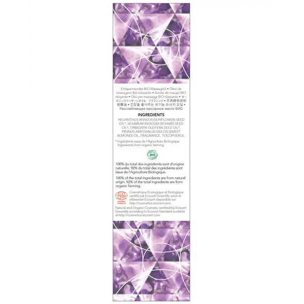 EXSENS of Paris Organic Massage Oil w/Stones - Amethyst Sweet Almond - Massage Products