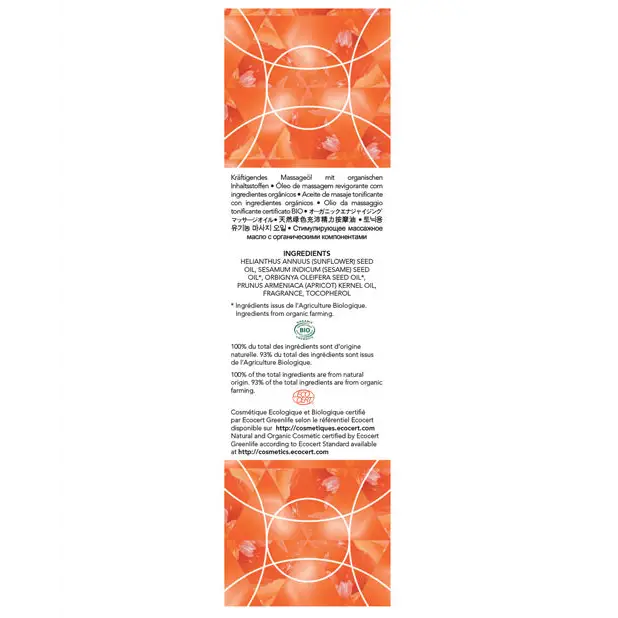 EXSENS of Paris Organic Massage Oil w/Stones - Carnelian Apricot - Massage Products