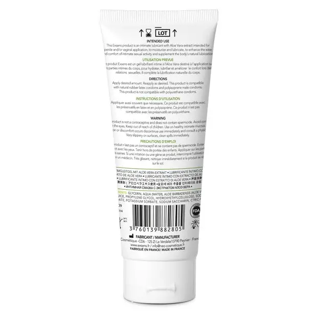 EXSENS of Paris Personal Water Based Lubricant w/Aloe Vera Extract - Lubricants