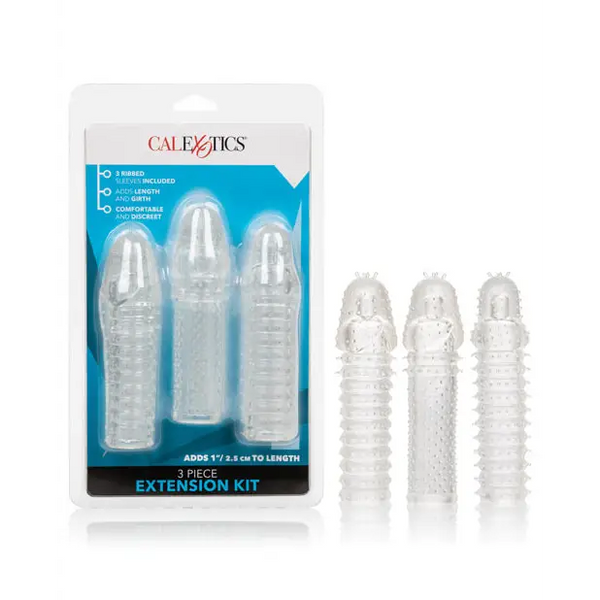 Extension 3 Piece Kit - Clear - Penis Enhancement
