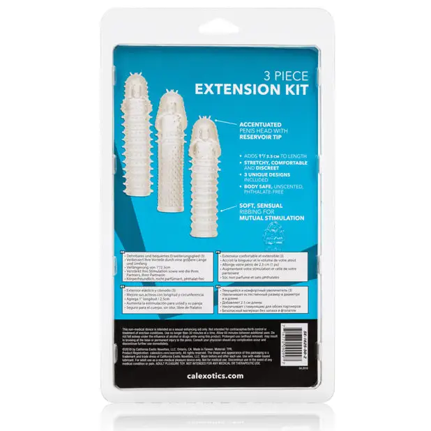 Extension 3 Piece Kit - Clear - Penis Enhancement