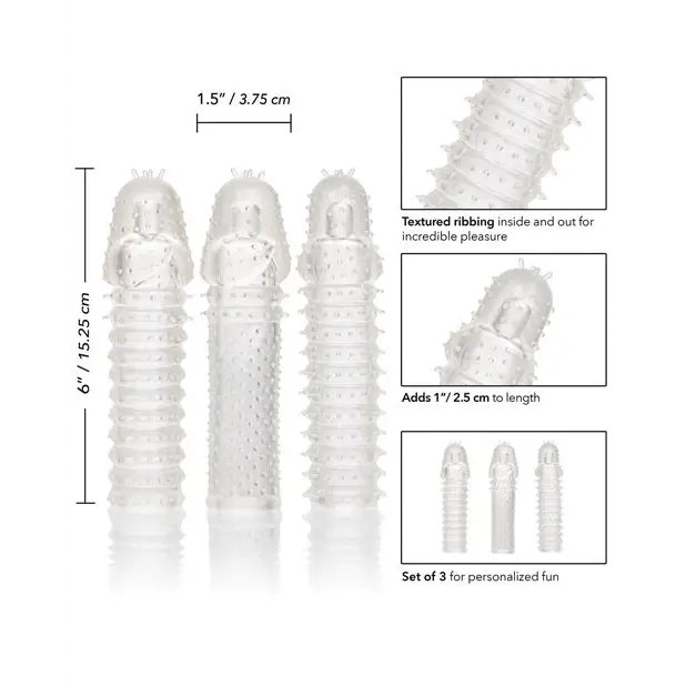 Extension 3 Piece Kit - Clear - Penis Enhancement