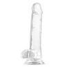 Fantasia Ballsy 6.5’’ Dildo - Clear - Dongs & Dildos