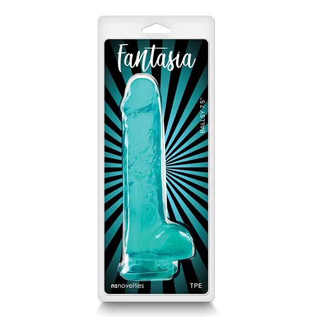 Fantasia Ballsy 7.5’’ Dildo - Teal - Dongs & Dildos