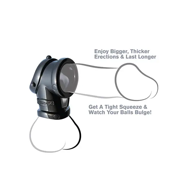 Fantasy C-Ringz Cock Pipe w/Ball Stretcher - Black - Penis Enhancement