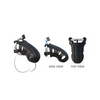 Fantasy C-Ringz Hardcore Silicone Cock Blocker - Black - Bondage Blindfolds & Restraints
