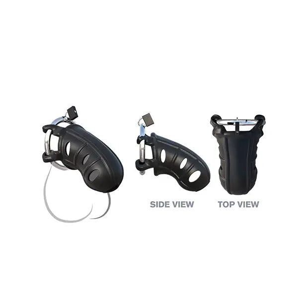Fantasy C-Ringz Hardcore Silicone Cock Blocker - Black - Bondage Blindfolds & Restraints