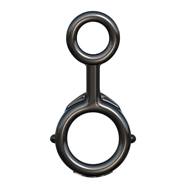 Fantasy C Ringz Ironman Duo Ring - Black - Penis Enhancement
