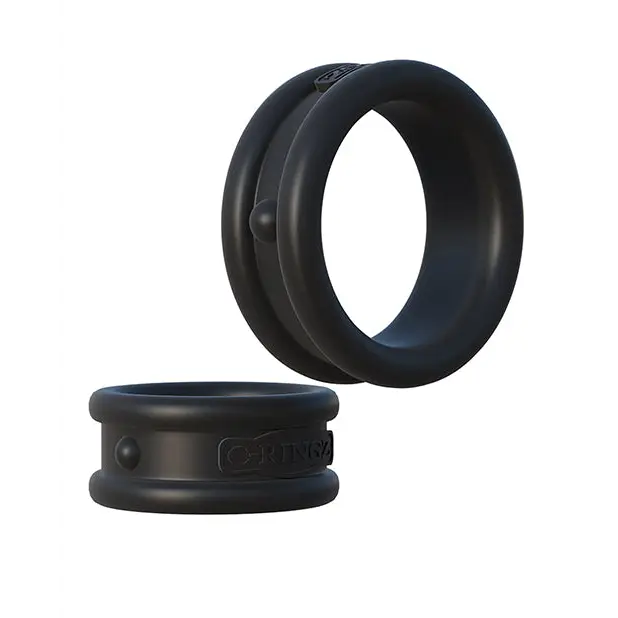 Fantasy C-Ringz Max Width Silicone Rings - Black - Penis Enhancement