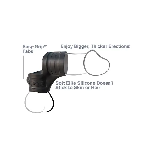 Fantasy C-Ringz Mr. Big Cock Ring & Ball Stretcher - Black - Penis Enhancement