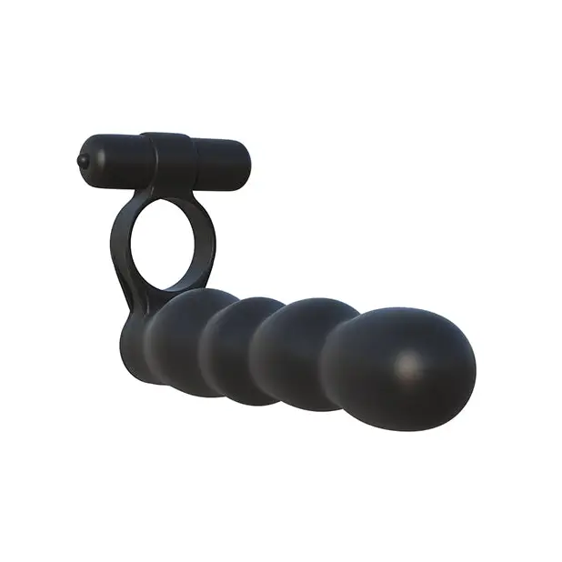 Fantasy C-Ringz Posable Partner Double Penetrator - Black - Penis Enhancement
