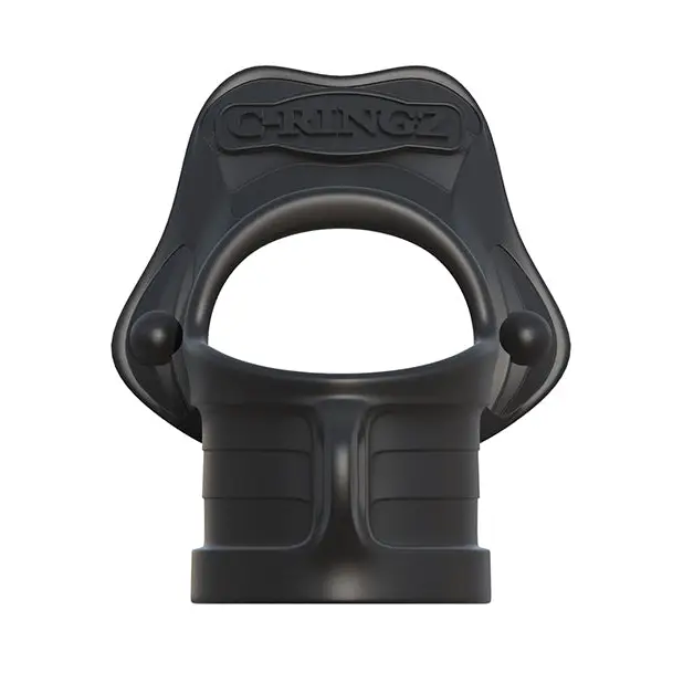 Fantasy C-Ringz Rock Hard Ring & Ball Stretcher - Black - Penis Enhancement