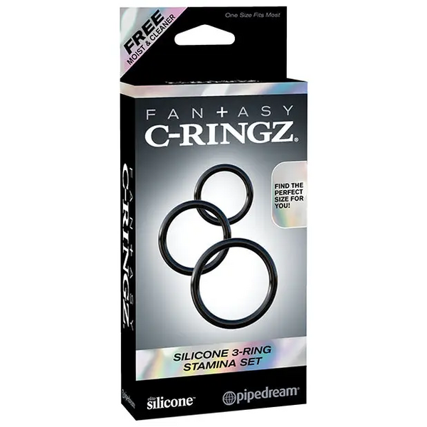 Fantasy C-Ringz Silicone 3-Ring Stamina Set - Penis Enhancement