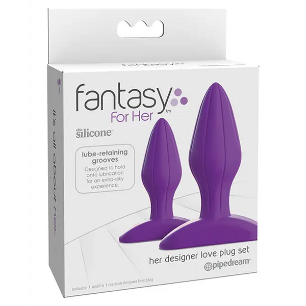 Fantasy for Her Designer Love Plug Set - Purple - Anal Products