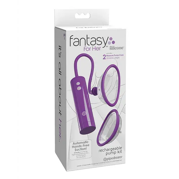 Fantasy For Her Rechargeable Pleasure Pump Kit - Purple - Stimulators