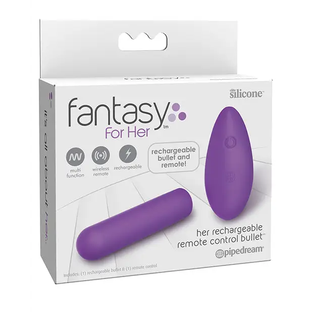 Fantasy for Her Rechargeable Remote Control Bullet - Purple - Stimulators
