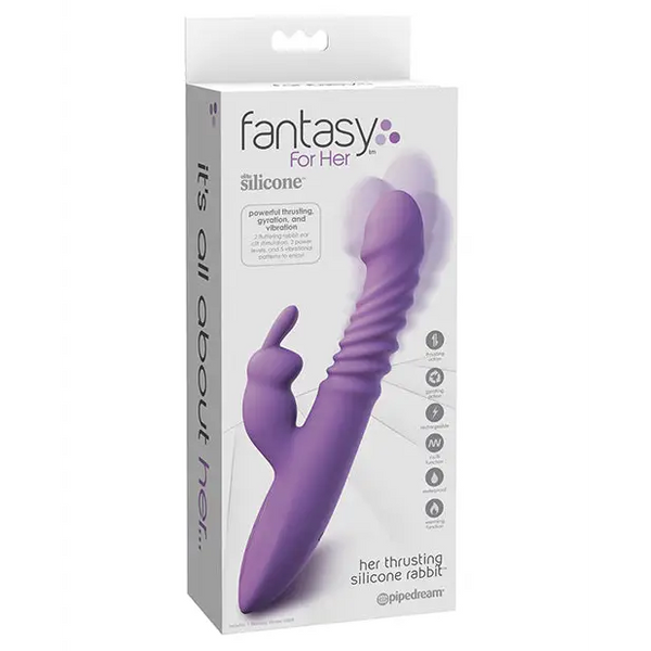Fantasy for Her Ultimate Thrusting Silicone Rabbit - Purple - Vibrators