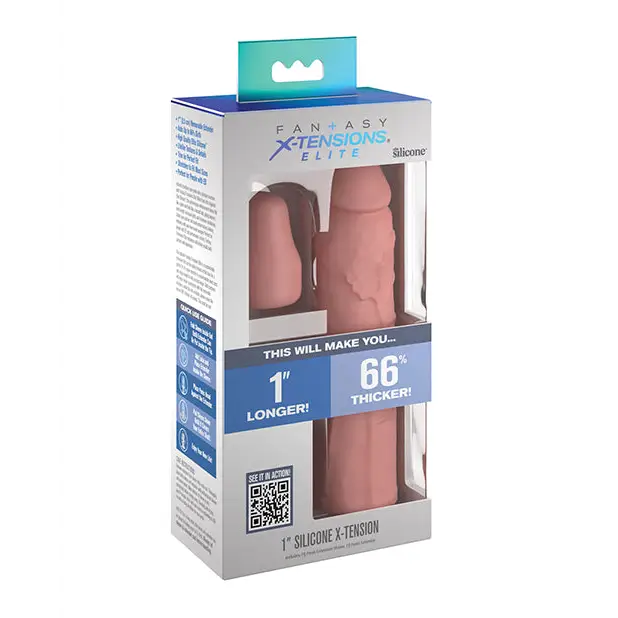 Fantasy X-tensions Elite 7’’ Sleeve w/1’’ Plug - Light - Penis Enhancement