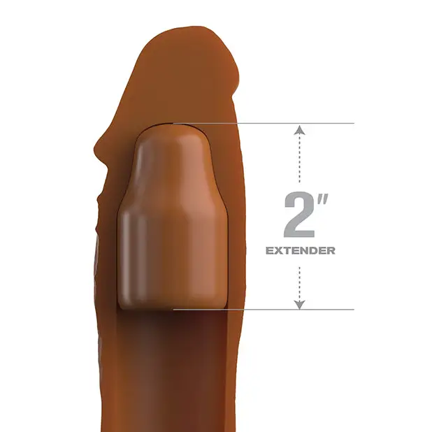 Fantasy X-tensions Elite 8’’ Sleeve w/2’’ Plug - Tan - Penis Enhancement