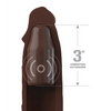 Fantasy X-tensions Elite 9’’ Sleeve Vibrating 3’’ Plug w/Remote - Brown - Penis Enhancement