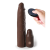 Fantasy X-tensions Elite 9’’ Sleeve Vibrating 3’’ Plug w/Remote - Brown - Penis Enhancement