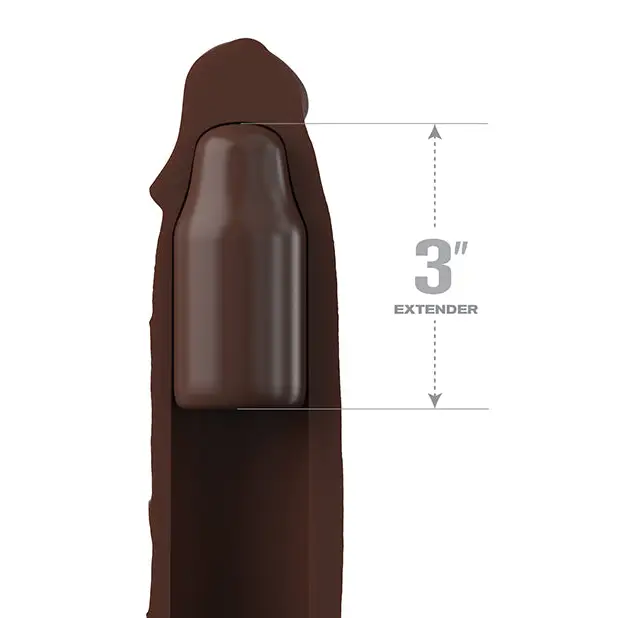 Fantasy X-tensions Elite 9’’ Sleeve w/3’’ Plug - Brown - Penis Enhancement