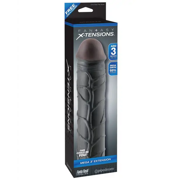 Fantasy X-tensions Mega 3’’ Extension - Black - Penis Enhancement