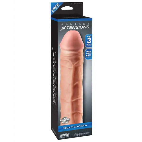 Fantasy X-tensions Mega 3’’ Extension - Flesh - Penis Enhancement
