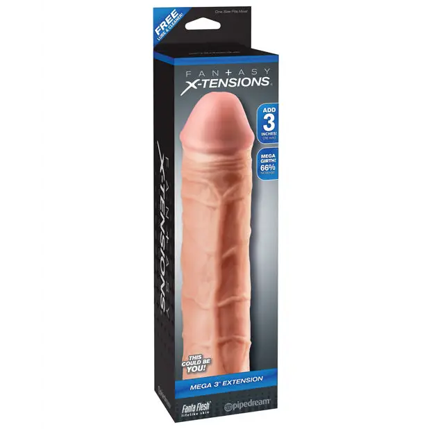 Fantasy X-tensions Mega 3’’ Extension - Flesh - Penis Enhancement