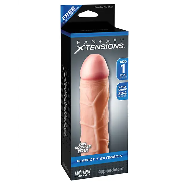 Fantasy X-Tensions Perfect 1’’ Extension - Flesh - Penis Enhancement
