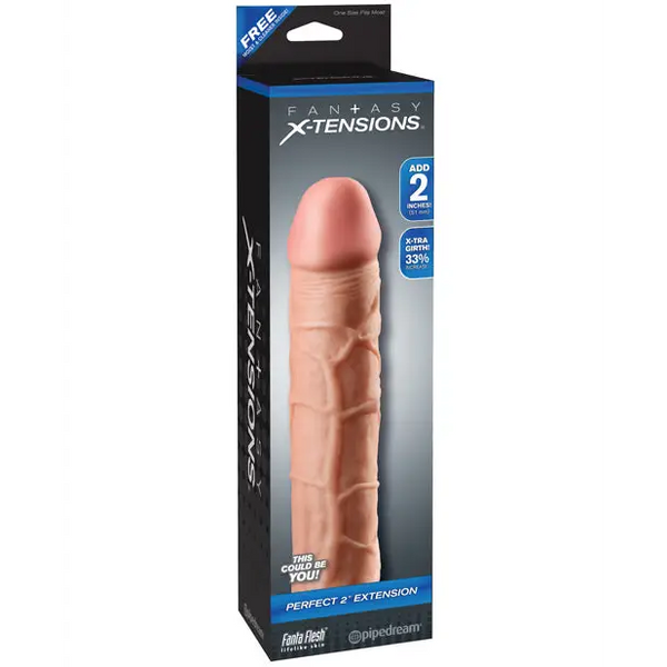 Fantasy X-tensions Perfect 2’’ Extension - Flesh - Penis Enhancement