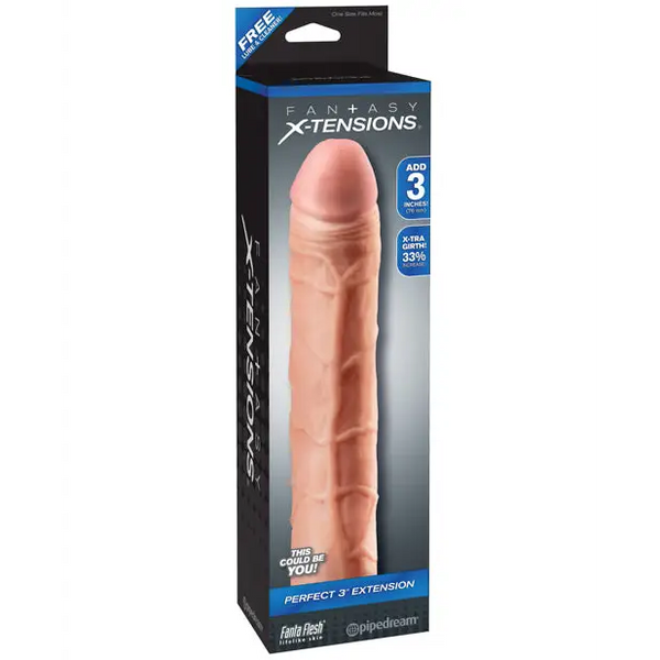 Fantasy X-tensions Perfect 3’’ Extension - Flesh - Penis Enhancement